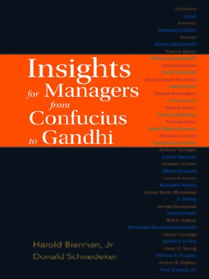 cover image of Insights For Managers From Confucius to Gandhi